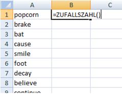 generate a random number in Excel